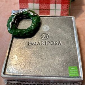 pottery barn Holiday Wreath Beaded Edge